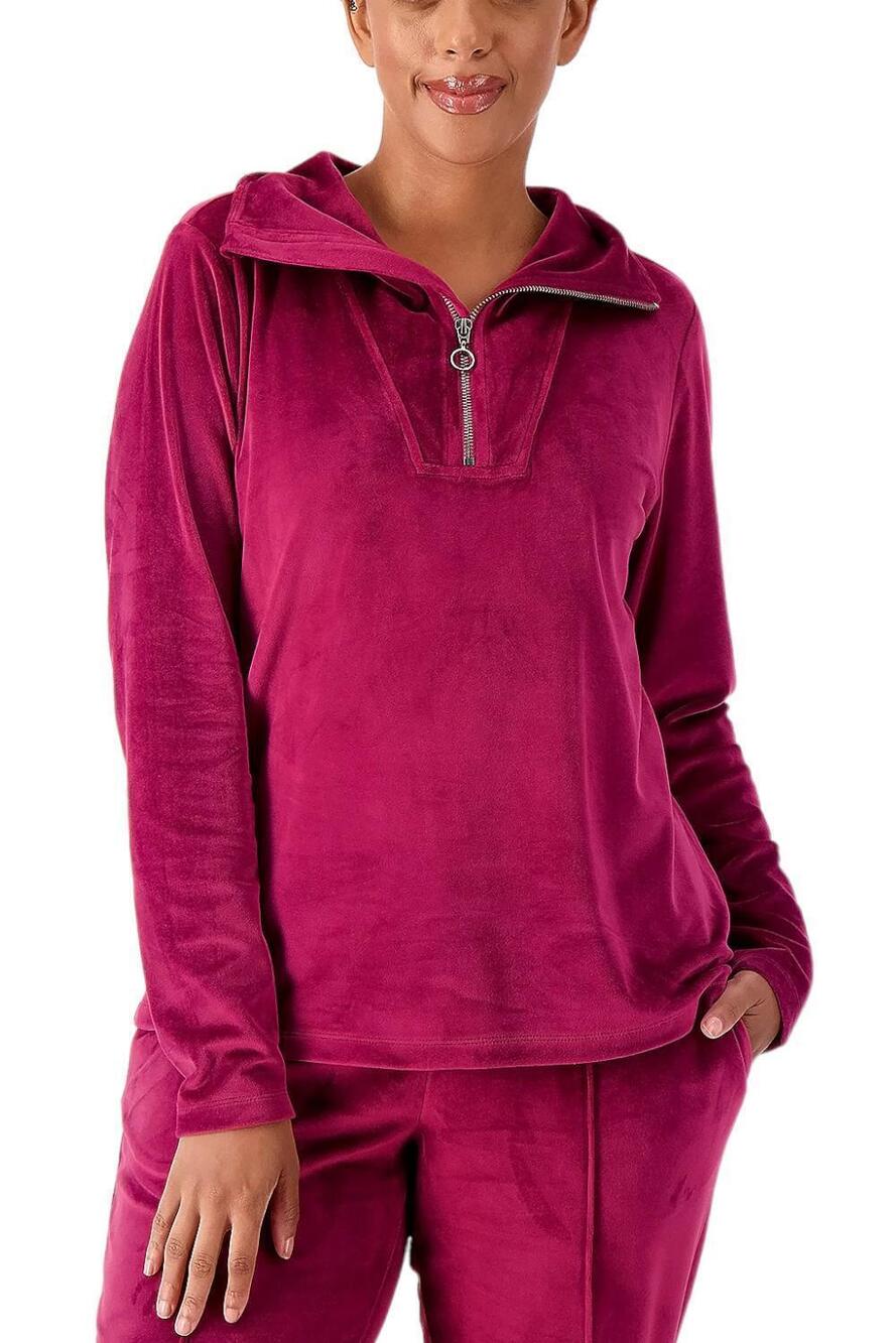 All Worthy Hunter McGrady Knit Cord Quarter Zip Pullover Beet Red - Regular